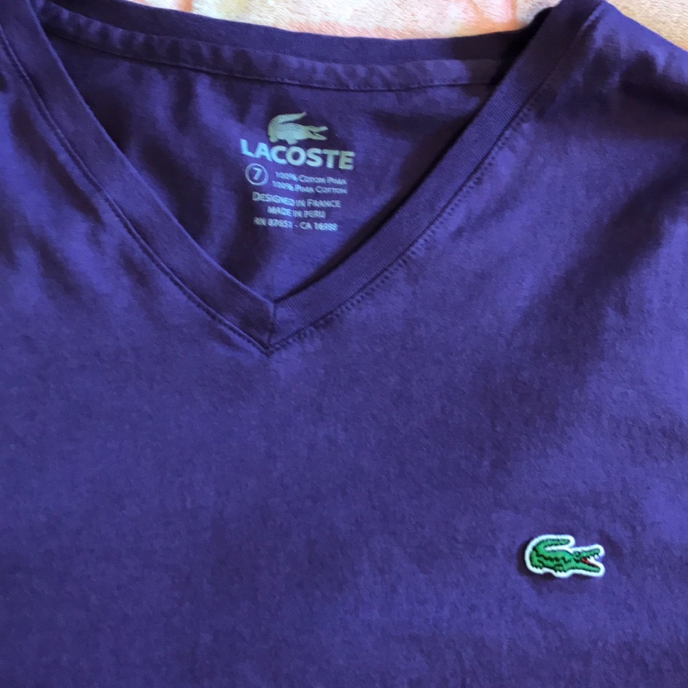 Men's Lacoste V-neck Tee